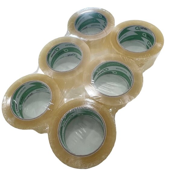 QSPARC 6 Rolls Clear Packing Tape 2.0 Mil 1.89" x 109.4 YDS Shipping & Moving - Picture 3 of 6